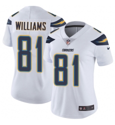 Women's Nike Los Angeles Chargers #81 Mike Williams White Vapor Untouchable Limited Player NFL Jersey