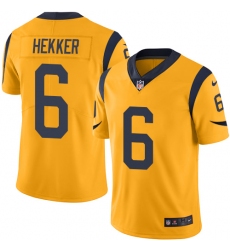 Youth Nike Los Angeles Rams #6 Johnny Hekker Limited Gold Rush Vapor Untouchable NFL Jersey