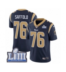 Youth Nike Los Angeles Rams #76 Rodger Saffold Navy Blue Team Color Vapor Untouchable Limited Player Super Bowl LIII Bound NFL Jersey