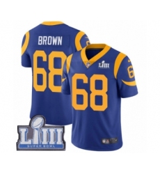 Men's Nike Los Angeles Rams #68 Jamon Brown Royal Blue Alternate Vapor Untouchable Limited Player Super Bowl LIII Bound NFL Jersey