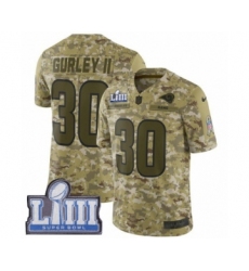 Men's Nike Los Angeles Rams #30 Todd Gurley Limited Camo 2018 Salute to Service Super Bowl LIII Bound NFL Jersey