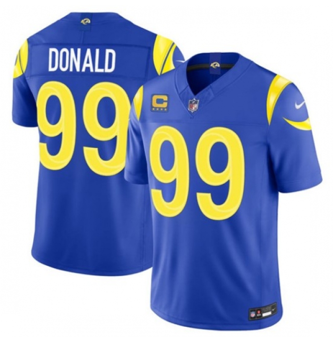 Men's Los Angeles Rams #99 Aaron Donald Royal 2026 F.U.S.E. With 4- Star C Vapor Limited Football Stitched Jersey