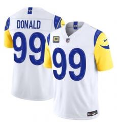 Men's Los Angeles Rams #99 Aaron Donald White 2026 F.U.S.E. 4- Star C Vapor Limited Football Stitched Jersey