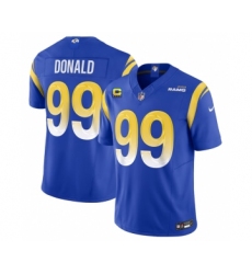 Men's Nike Los Angeles Rams #99 Aaron Donald Blue 2023 F.U.S.E. 4-Star C Vapor Vapor Limited Football Stitched Jersey