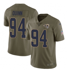 Youth Nike Los Angeles Rams #94 Robert Quinn Limited Olive 2017 Salute to Service NFL Jersey