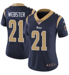 Women's Nike Los Angeles Rams #21 Kayvon Webster Elite Navy Blue Team Color NFL Jersey