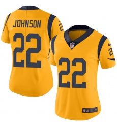 Women's Nike Los Angeles Rams #22 Trumaine Johnson Limited Gold Rush Vapor Untouchable NFL Jersey