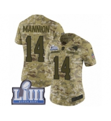 Women's Nike Los Angeles Rams #14 Sean Mannion Limited Camo 2018 Salute to Service Super Bowl LIII Bound NFL Jersey