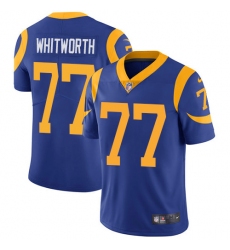 Men's Nike Los Angeles Rams #77 Andrew Whitworth Royal Blue Alternate Vapor Untouchable Limited Player NFL Jersey