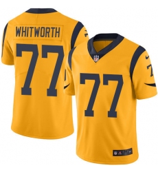 Youth Nike Los Angeles Rams #77 Andrew Whitworth Limited Gold Rush Vapor Untouchable NFL Jersey