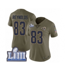 Women's Nike Los Angeles Rams #83 Josh Reynolds Limited Olive 2017 Salute to Service Super Bowl LIII Bound NFL Jersey