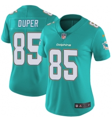 Women's Nike Miami Dolphins #85 Mark Duper Aqua Green Team Color Vapor Untouchable Limited Player NFL Jersey