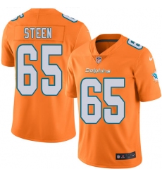 Youth Nike Miami Dolphins #65 Anthony Steen Limited Orange Rush Vapor Untouchable NFL Jersey