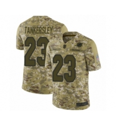 Men's Miami Dolphins #23 Cordrea Tankersley Limited Camo 2018 Salute to Service Football Jersey
