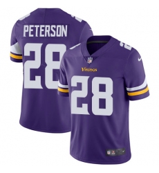 Youth Nike Minnesota Vikings #28 Adrian Peterson Purple Team Color Vapor Untouchable Limited Player NFL Jersey