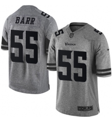 Men's Nike Minnesota Vikings #55 Anthony Barr Limited Gray Gridiron NFL Jersey