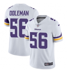 Men's Nike Minnesota Vikings #56 Chris Doleman White Vapor Untouchable Limited Player NFL Jersey