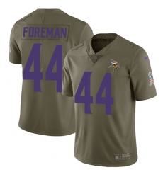 Youth Nike Minnesota Vikings #44 Chuck Foreman Limited Olive 2017 Salute to Service NFL Jersey
