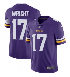 Men's Nike Minnesota Vikings #17 Jarius Wright Purple Team Color Vapor Untouchable Limited Player NFL Jersey