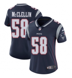 Women's Nike New England Patriots #58 Shea McClellin Navy Blue Team Color Vapor Untouchable Limited Player NFL Jersey