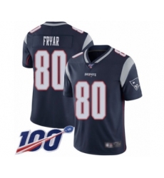 Men's New England Patriots #80 Irving Fryar Navy Blue Team Color Vapor Untouchable Limited Player 100th Season Football Jersey