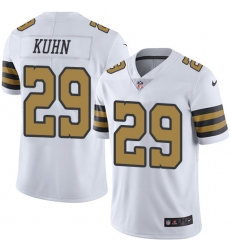 Men's Nike New Orleans Saints #29 John Kuhn Limited White Rush Vapor Untouchable NFL Jersey