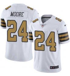 Men's Nike New Orleans Saints #24 Sterling Moore Limited White Rush Vapor Untouchable NFL Jersey