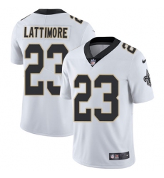 Youth Nike New Orleans Saints #23 Marshon Lattimore White Vapor Untouchable Limited Player NFL Jersey