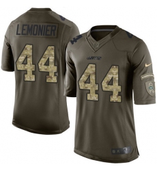 Men's Nike New York Jets #44 Corey Lemonier Elite Green Salute to Service NFL Jersey