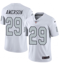 Men's Nike Oakland Raiders #29 David Amerson Limited White Rush Vapor Untouchable NFL Jersey