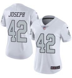Women's Nike Oakland Raiders #42 Karl Joseph Limited White Rush Vapor Untouchable NFL Jersey