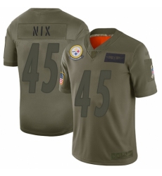 Men's Pittsburgh Steelers #45 Roosevelt Nix Limited Camo 2019 Salute to Service Football Jersey