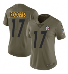 Women's Nike Pittsburgh Steelers #17 Eli Rogers Limited Olive 2017 Salute to Service NFL Jersey