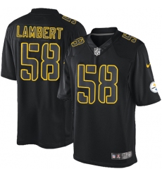 Men's Nike Pittsburgh Steelers #58 Jack Lambert Limited Black Impact NFL Jersey