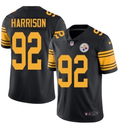 Youth Nike Pittsburgh Steelers #92 James Harrison Elite Black Rush Vapor Untouchable NFL Jersey