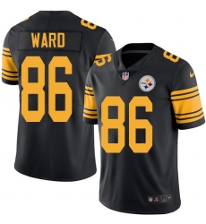 Men's Nike Pittsburgh Steelers #86 Hines Ward Limited Black Rush Vapor Untouchable NFL Jersey