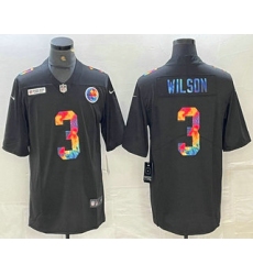 Men's Pittsburgh Steelers #3 Russell Wilson Multi Color Black 2020 NFL Crucial Catch Vapor Untouchable Nike Limited Jersey
