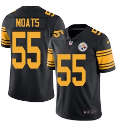 Men's Nike Pittsburgh Steelers #55 Arthur Moats Limited Black Rush Vapor Untouchable NFL Jersey
