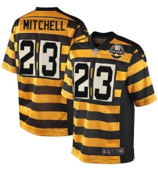 Men's Nike Pittsburgh Steelers #23 Mike Mitchell Limited Yellow/Black Alternate 80TH Anniversary Throwback NFL Jersey