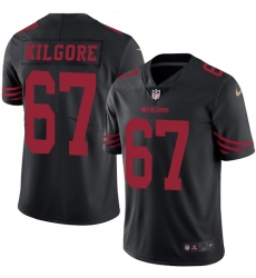 Men's Nike San Francisco 49ers #67 Daniel Kilgore Elite Black Rush Vapor Untouchable NFL Jersey