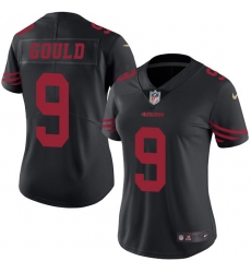 Women's Nike San Francisco 49ers #9 Robbie Gould Limited Black Rush Vapor Untouchable NFL Jersey