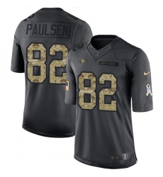 Youth Nike San Francisco 49ers #82 Logan Paulsen Limited Black 2016 Salute to Service NFL Jersey