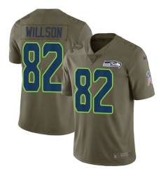 Men's Nike Seattle Seahawks #82 Luke Willson Limited Olive 2017 Salute to Service NFL Jersey