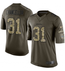 Youth Nike Seattle Seahawks #31 Kam Chancellor Elite Green Salute to Service NFL Jersey
