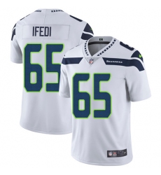 Men's Nike Seattle Seahawks #65 Germain Ifedi White Vapor Untouchable Limited Player NFL Jersey