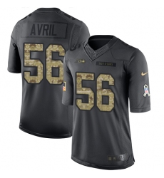 Men's Nike Seattle Seahawks #56 Cliff Avril Limited Black 2016 Salute to Service NFL Jersey