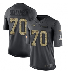 Youth Nike Seattle Seahawks #70 Rees Odhiambo Limited Black 2016 Salute to Service NFL Jersey