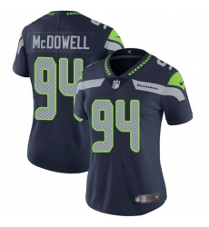 Women's Nike Seattle Seahawks #94 Malik McDowell Steel Blue Team Color Vapor Untouchable Limited Player NFL Jersey