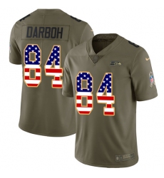 Youth Nike Seattle Seahawks #84 Amara Darboh Limited Olive/USA Flag 2017 Salute to Service NFL Jersey