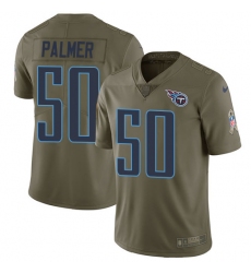 Men's Nike Tennessee Titans #50 Nate Palmer Limited Olive 2017 Salute to Service NFL Jersey